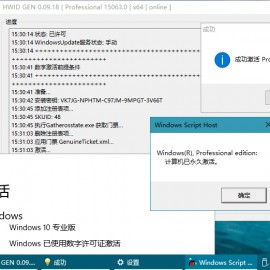 Windows激活工具 Win激活神器 HWIDGen v9.32 汉化版+Windows全系统一键系统激活工具箱